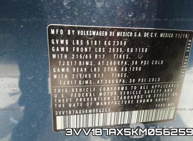 3VV1B7AX5KM056259 фото 10