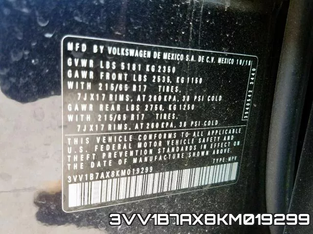 3VV1B7AX8KM019299 фото 2