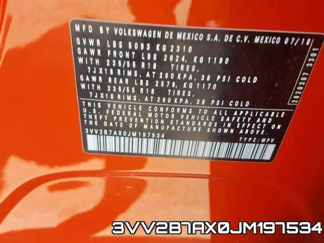 3VV2B7AX0JM197534 фото 2