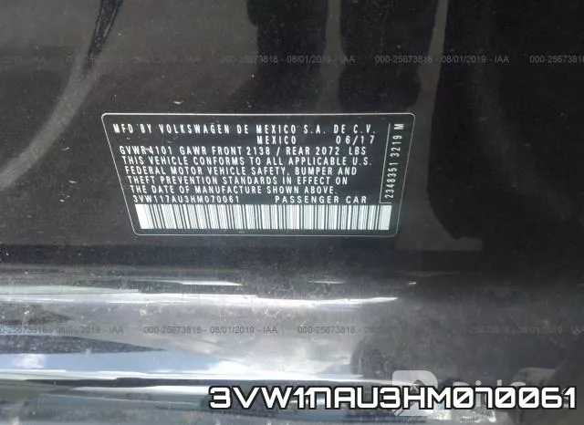 3VW117AU3HM070061 фото 8