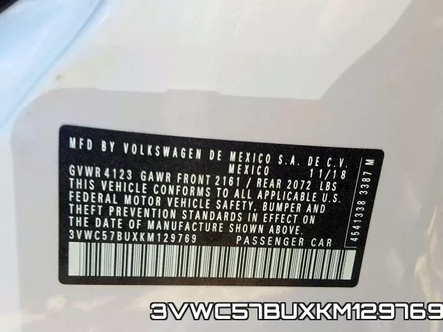 3VWC57BUXKM129769 фото 2