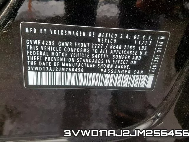 3VWD17AJ2JM256456 фото 2