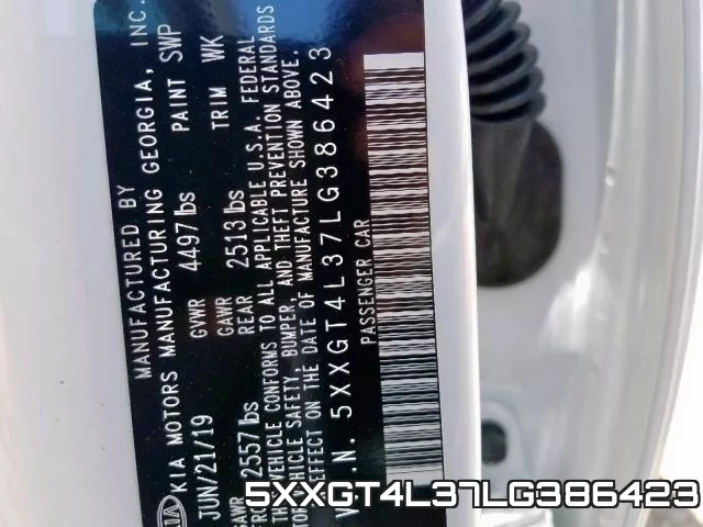 5XXGT4L37LG386423 фото 2