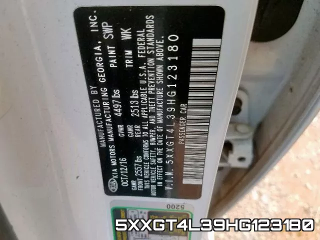 5XXGT4L39HG123180 фото 2
