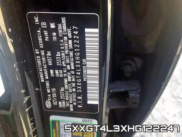 5XXGT4L3XHG122247 фото 2