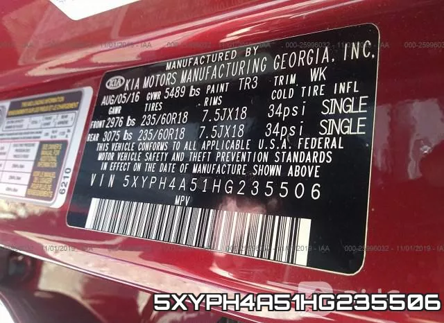 5XYPH4A51HG235506 фото 10