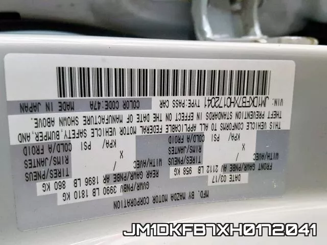 JM1DKFB7XH0172041 фото 2