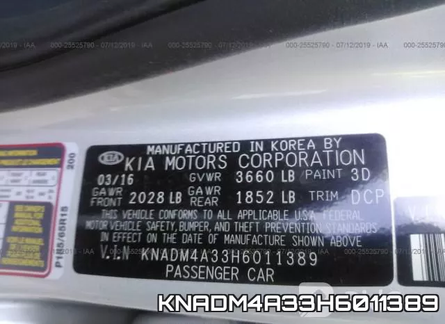 KNADM4A33H6011389 фото 10
