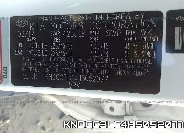 KNDCC3LC4H5052077 фото 10