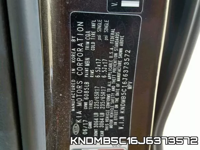 KNDMB5C16J6373572 фото 2