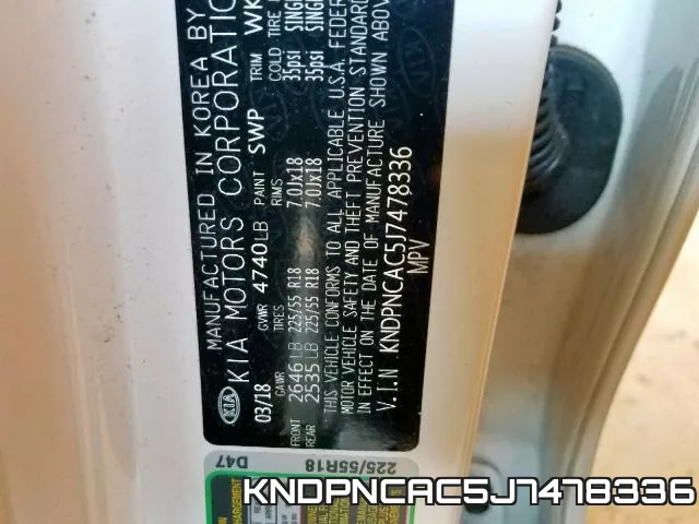 KNDPNCAC5J7478336 фото 2