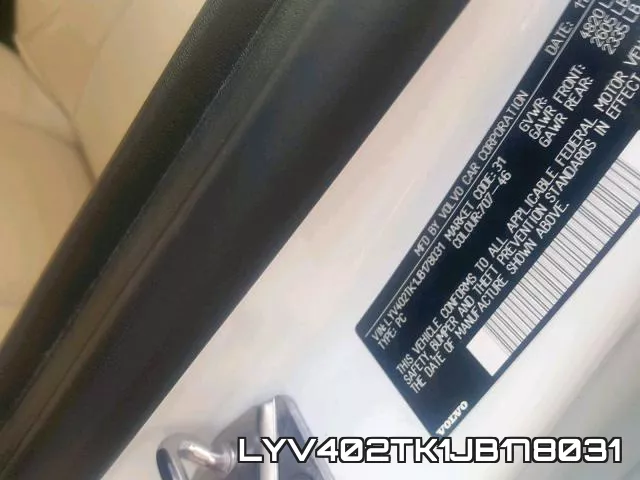 LYV402TK1JB178031 фото 2