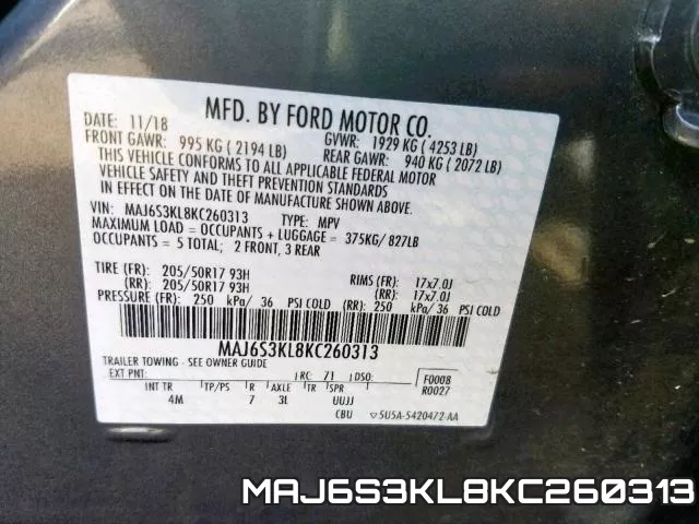 MAJ6S3KL8KC260313 фото 2