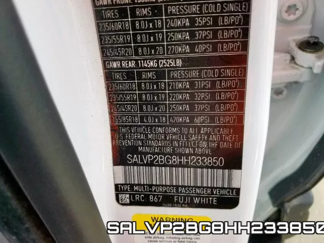 SALVP2BG8HH233850 фото 2