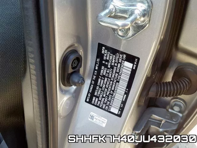SHHFK7H40JU432030 фото 2