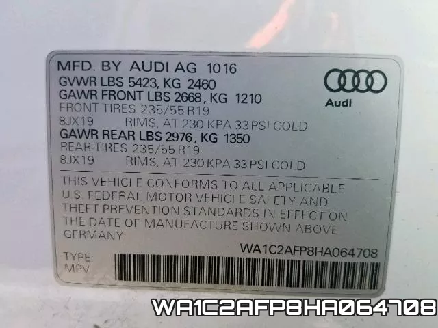 WA1C2AFP8HA064708 фото 2