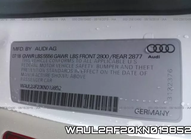 WAUL2AF20KN019852 фото 10