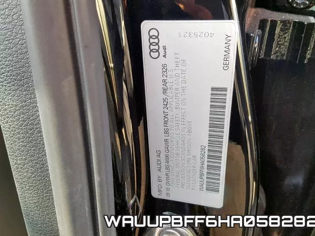 WAUUPBFF6HA058282 фото 2