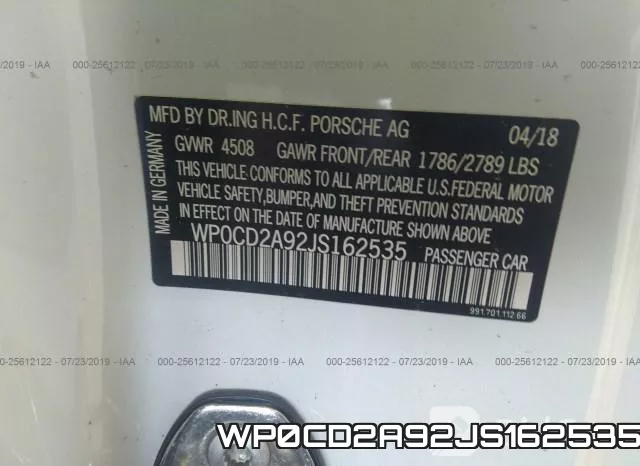 WP0CD2A92JS162535 фото 10