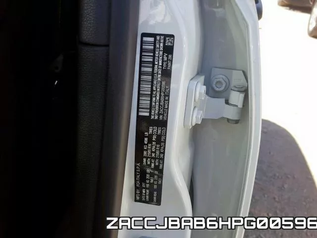 ZACCJBAB6HPG00596 фото 2