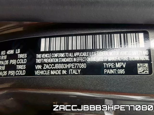 ZACCJBBB3HPE77080 фото 2