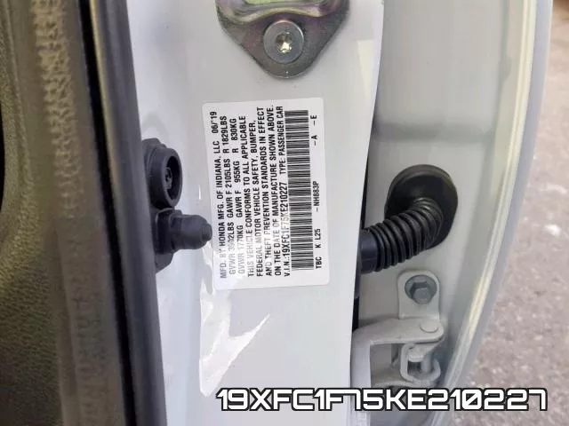 19XFC1F75KE210227 фото 2