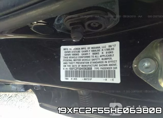 19XFC2F55HE063808 фото 10