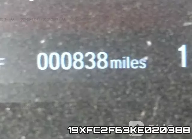 19XFC2F63KE020388 фото 8