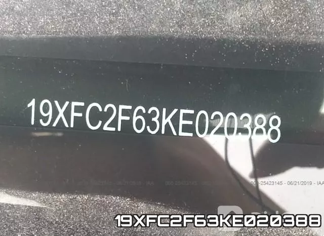 19XFC2F63KE020388 фото 10