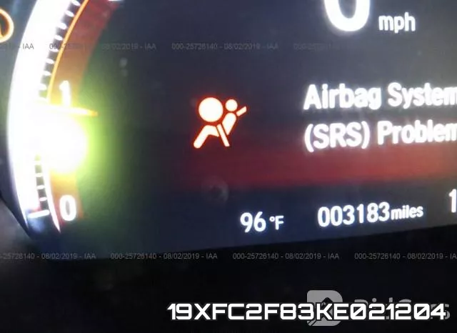 19XFC2F83KE021204 фото 8