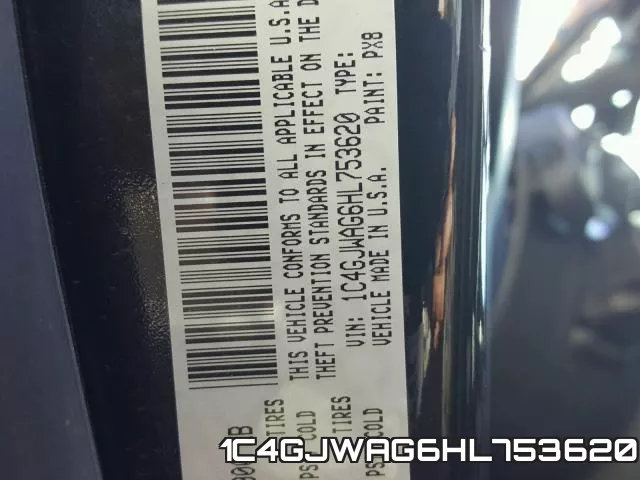 1C4GJWAG6HL753620 фото 2