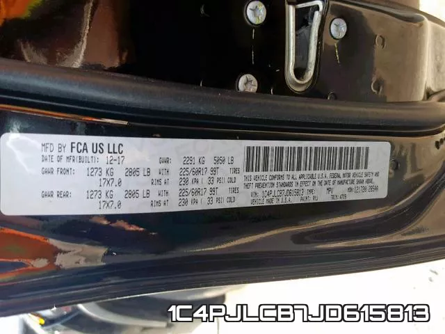 1C4PJLCB7JD615813 фото 2