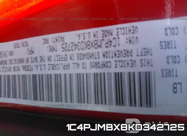 1C4PJMBX8KD342725 фото 10