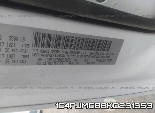 1C4PJMCB8KD231353 фото 10