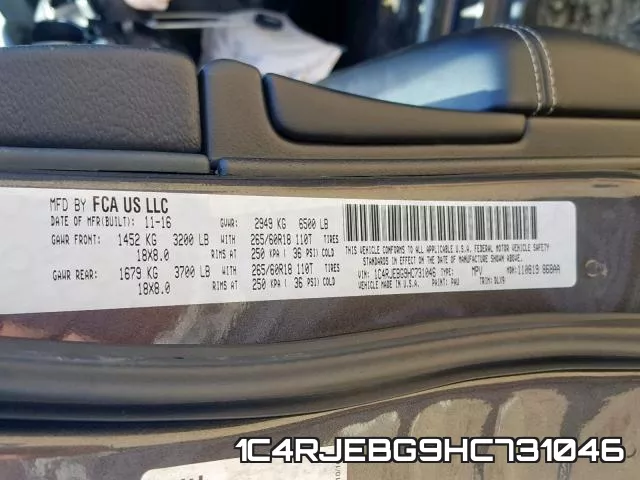 1C4RJEBG9HC731046 фото 2