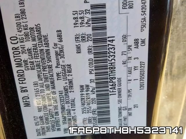 1FA6P8TH8H5323741 фото 2