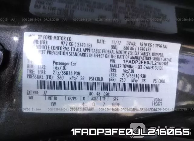 1FADP3FE0JL216065 фото 10