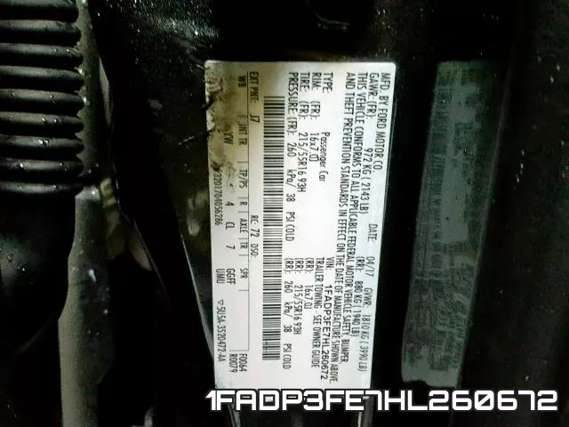 1FADP3FE7HL260672 фото 2