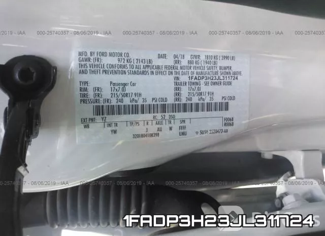 1FADP3H23JL311724 фото 10