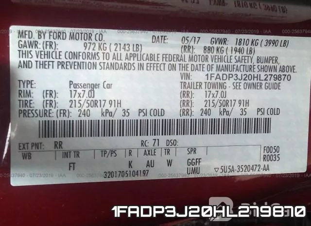 1FADP3J20HL279870 фото 10
