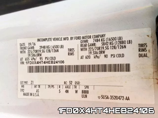 1FD0X4HT4HEB24106 фото 2