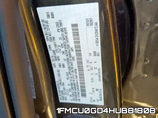1FMCU0GD4HUB81808 фото 2