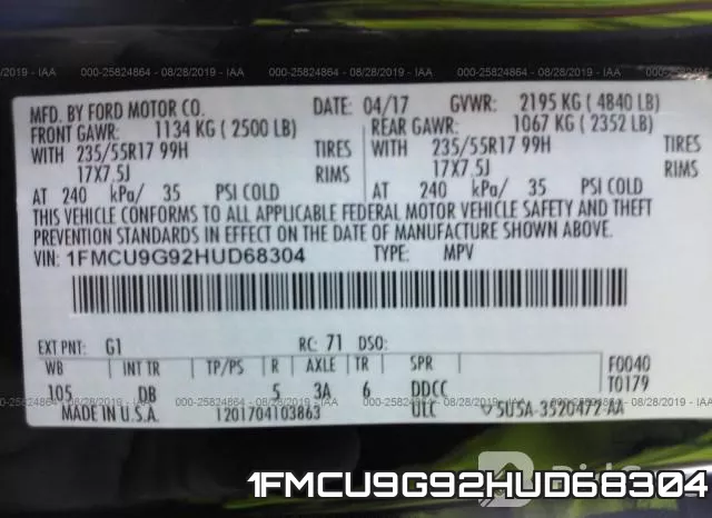 1FMCU9G92HUD68304 фото 10