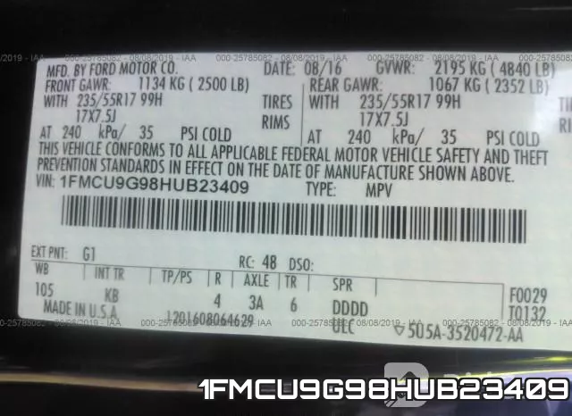 1FMCU9G98HUB23409 фото 10