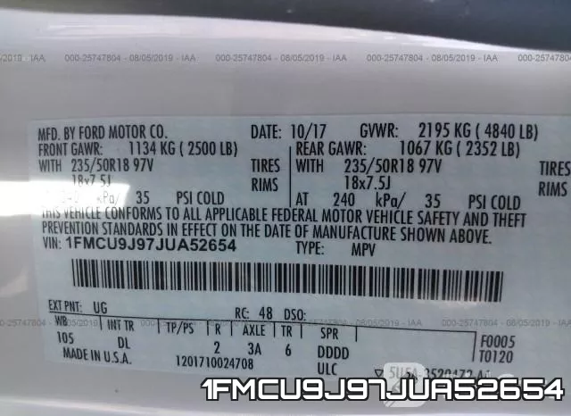 1FMCU9J97JUA52654 фото 10