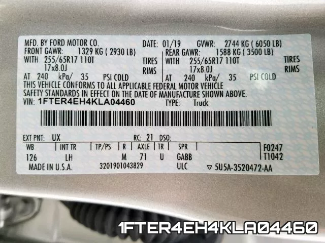 1FTER4EH4KLA04460 фото 2