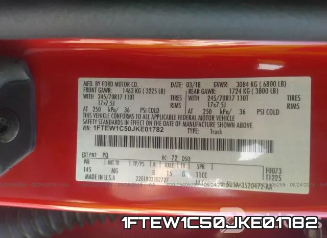 1FTEW1C50JKE01782 фото 10