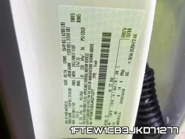 1FTEW1CB3JKD71277 фото 2