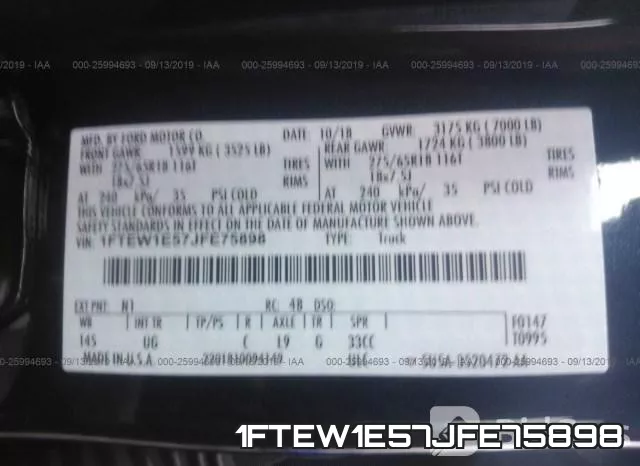 1FTEW1E57JFE75898 фото 10