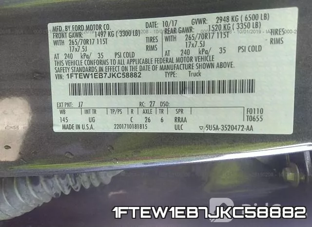 1FTEW1EB7JKC58882 фото 10